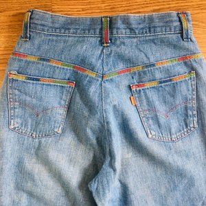 High Waisted Levi's Rainbow Bell Bottoms